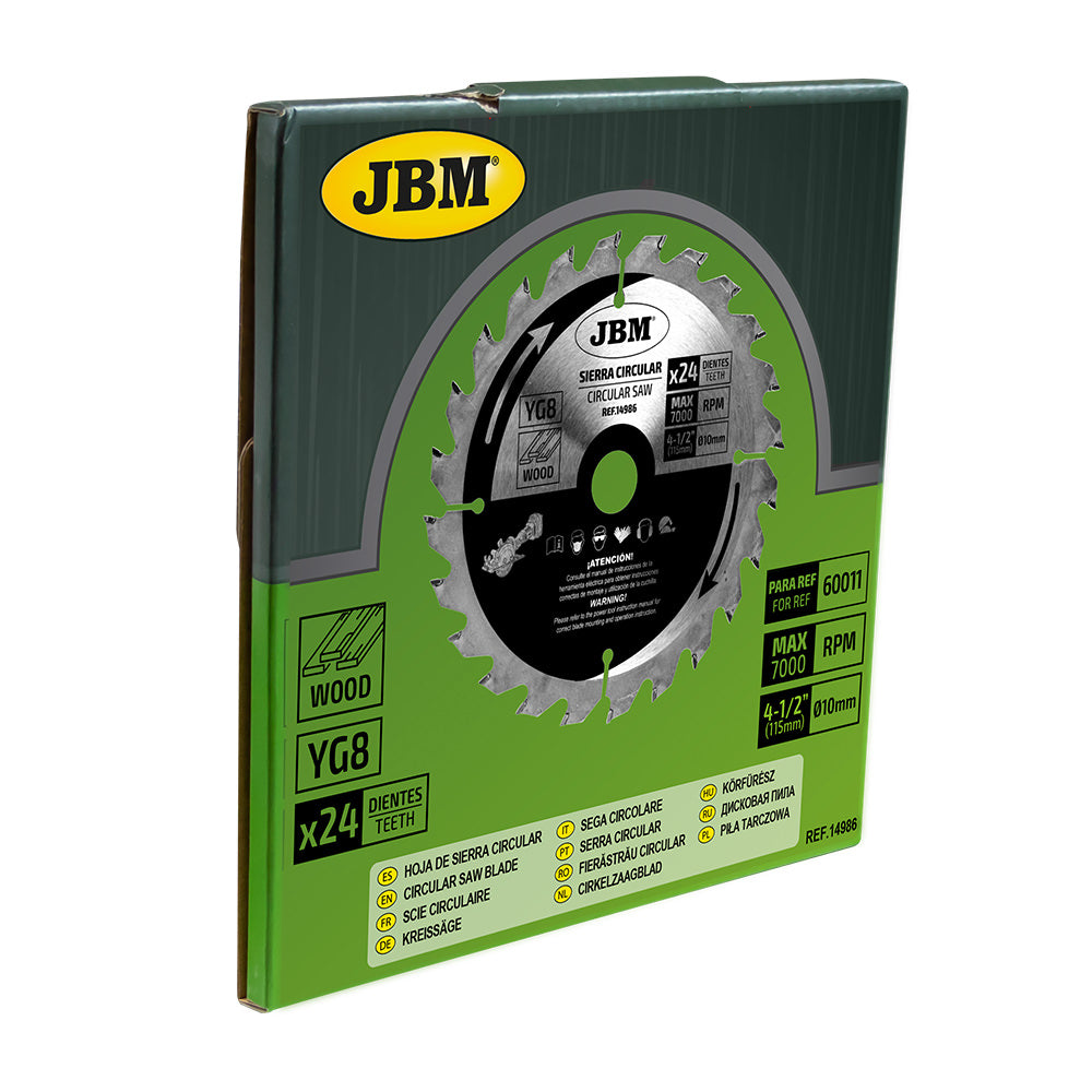 CIRCULAR SAW BLADE 24T 115MM FOR WOOD FOR REF. 60011