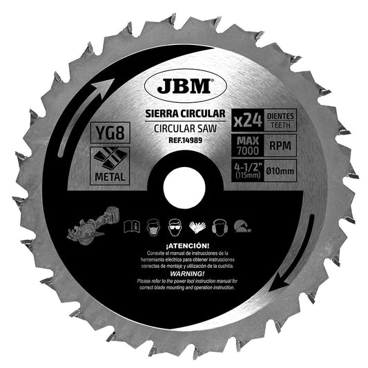 CIRCULAR SAW BLADE 24T 115MM FOR METAL FOR REF. 60011