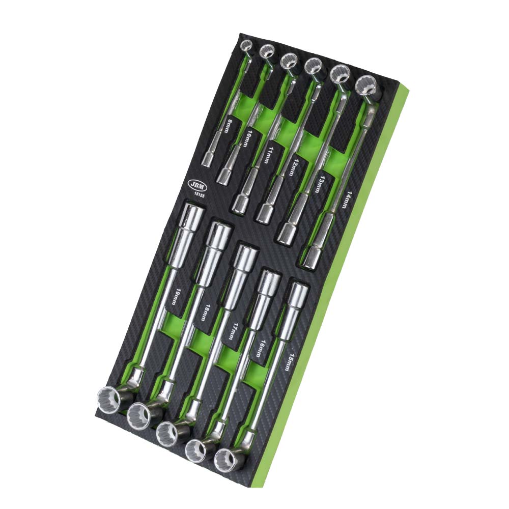 11 PCS "L" TYPE SOCKET WRENCH SET IN CARBON FIBER FINISH EVA TRAY