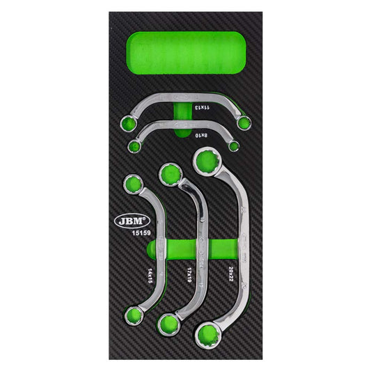 EVA CARBON FIBER FINISH TRAY WITH 5PCS TYPE "C" WRENCH SET - MIRROR FINISH