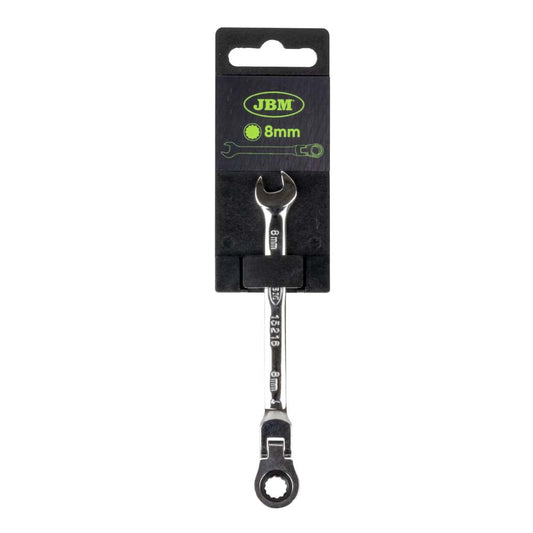 FLEX-RATCHETING COMBINATION WRENCH SPANNER 8MM - MIRROR FINISH