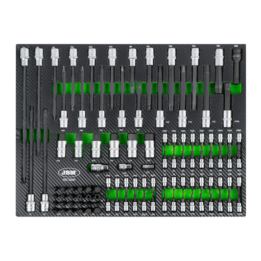 104 PCS BIT SOCKET SET IN CARBON FIBER FINISH EVA TRAY
