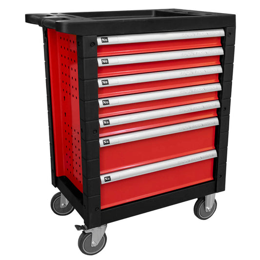 7 DRAWER EMPTY CABINET - RED - ANONYMOUS