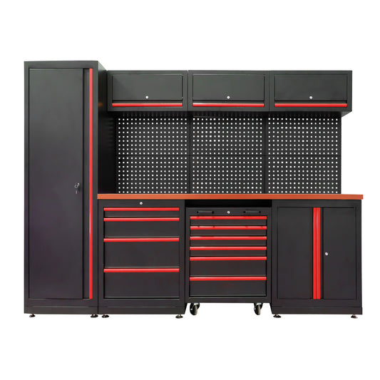 WORKSHOP MODULAR STORAGE SYSTEM (18 PCS) - RED