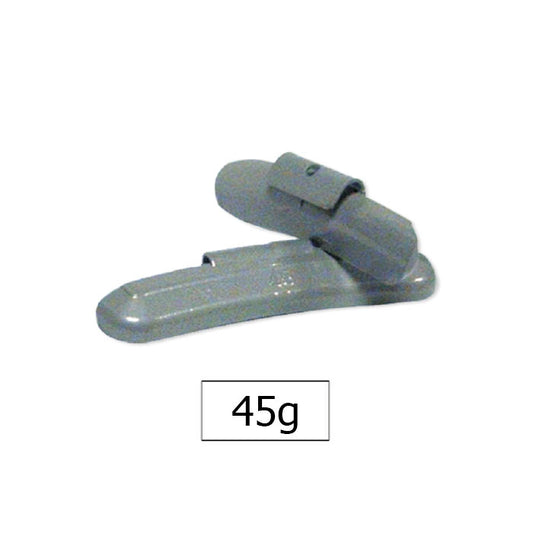 ZINC CLAMP WHEEL WEIGHTS 45G UNIV. TYRE