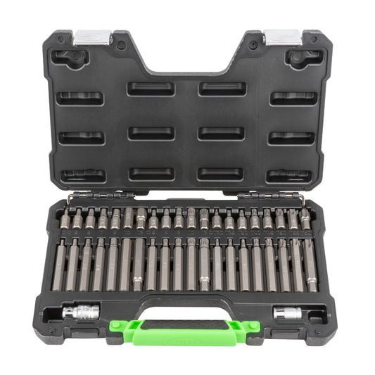 42 PIECES MECHANICS BIT SET HEX, 12-POINT, TORX, AND RIBE (TAMPER-PROOF)