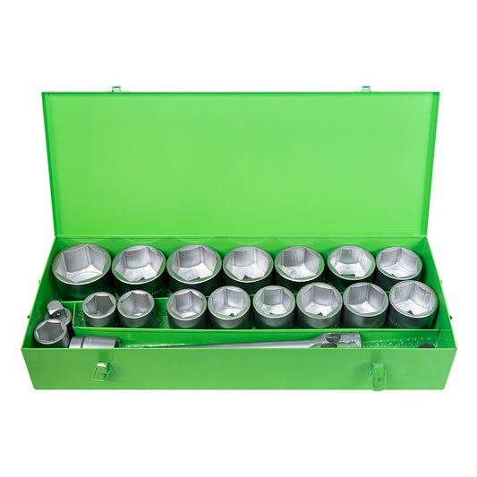 21 PIECES METAL CASE WITH 1"  HEX AUTOCLAVE - ZINC FINISH