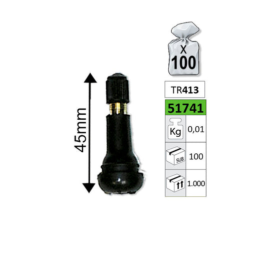TYRE VALVE TR413 45MM