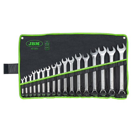 17 PIECES COMBINATION SPANNER SET SAE