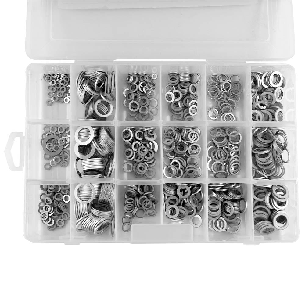 ALUMINIUM FLAT WASHER ASSORTMENT 900PCS