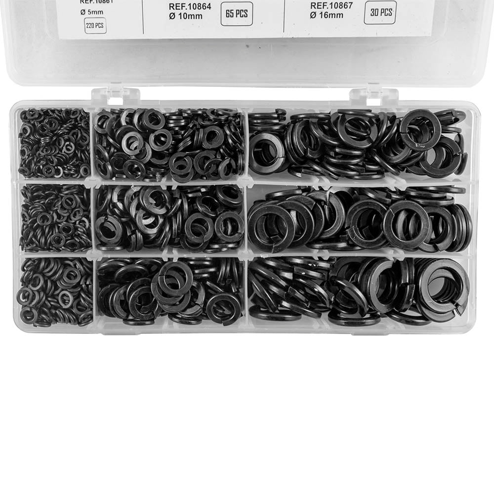 BLACK GROWER WASHERS ASSORTMENT 1735PCS