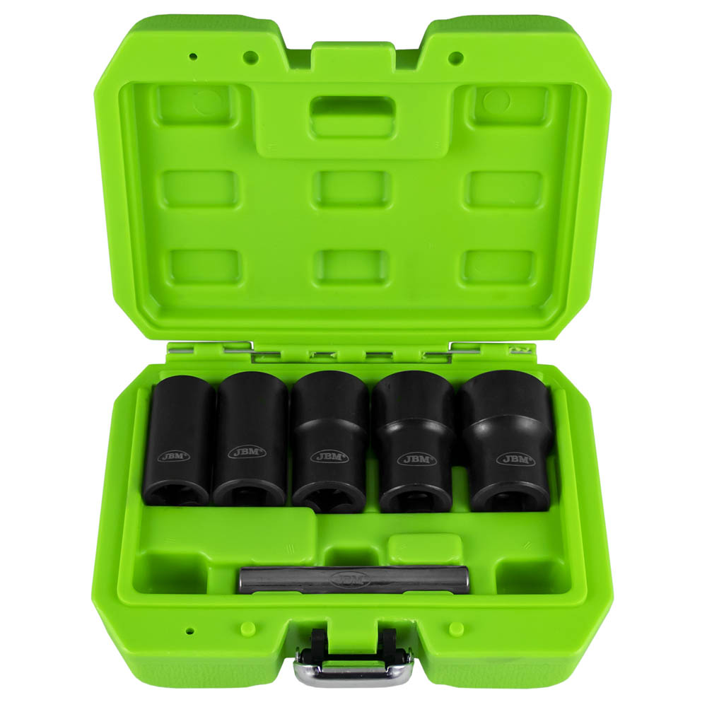 SET OF 6 1/2" TWIST SOCKET WHEEL LOCK NUT REMOVERS