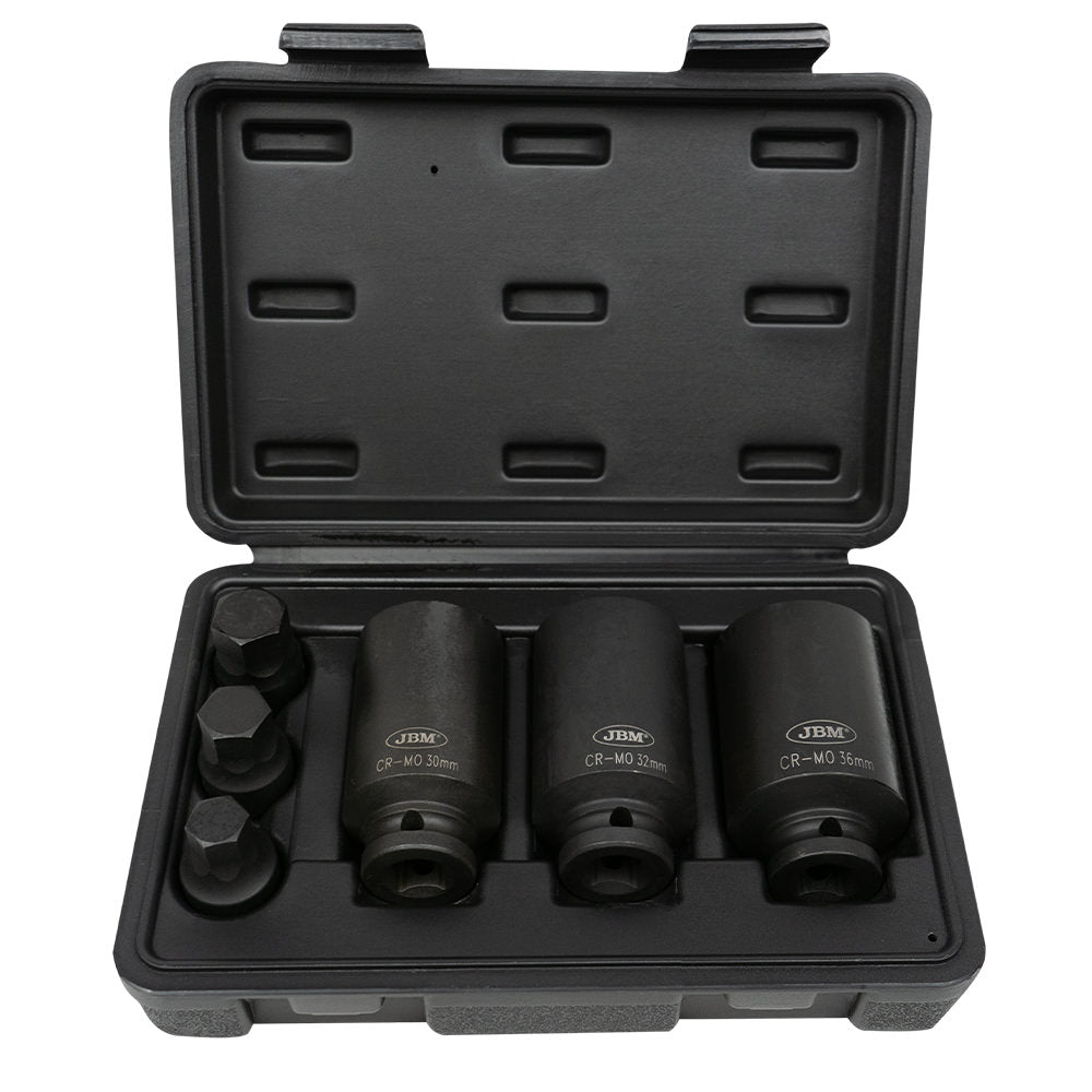6 PIECE 1/2" HEXAGONAL IMPACT SOCKET SET