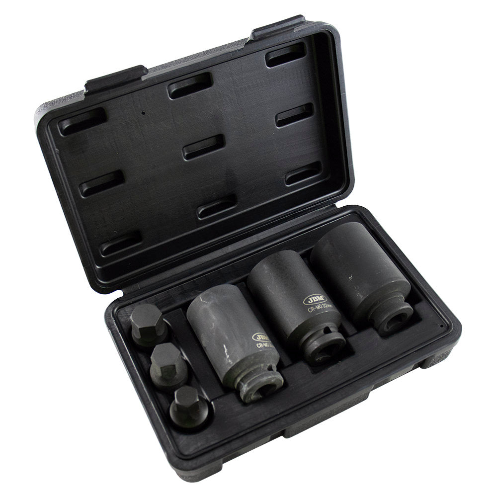 6 PIECE 1/2" HEXAGONAL IMPACT SOCKET SET