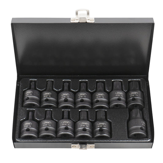 13 PIECE 1/2" HEXAGONAL AND TORX  IMPACT BIT SET