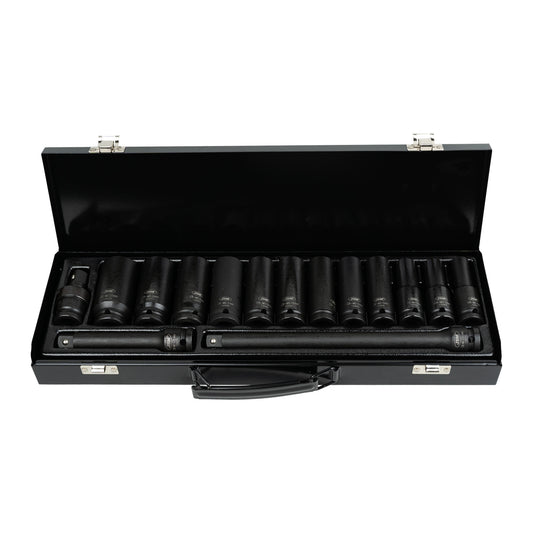 15 PIECE 1/2” HEX DEEP IMPACT SOCKETS SET