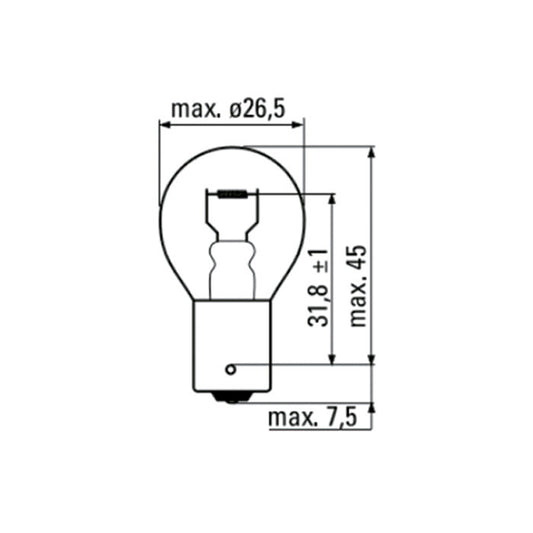 LAMP OBN 2 POLES 12V 21/5W BAY15D