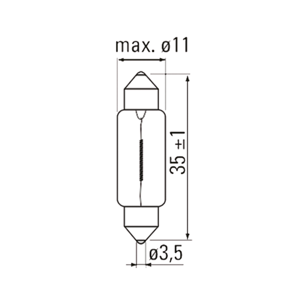 LAMP OBN 12V 5W SV8,3 11X31