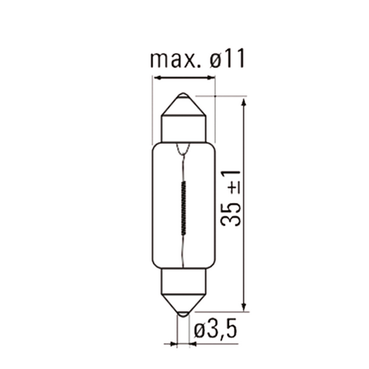LAMP OBN 12V 5W SV8,3 11X31