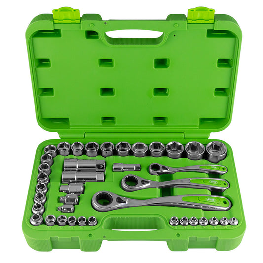 39 PIECES GO-THROUGH SOCKET SET - CHROME FINISH