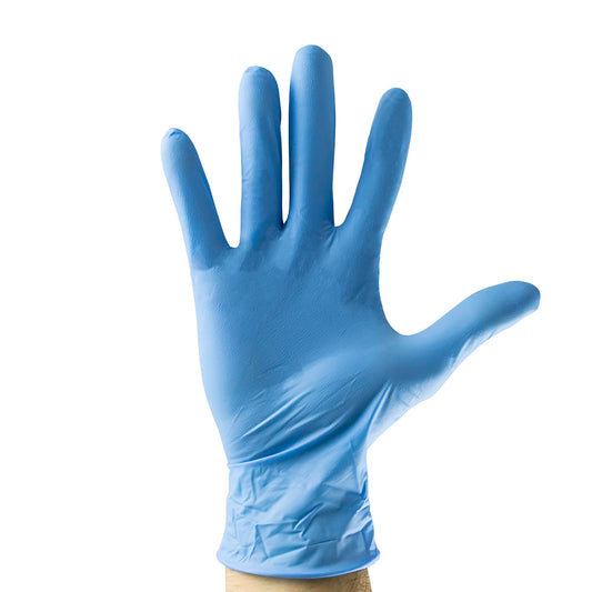 DISPOSABLE BLUE NITRILE GLOVES XL SIZE 3.5MIL