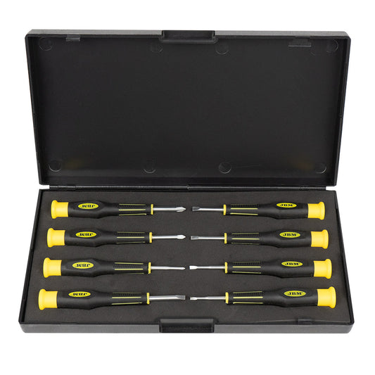 8 PIECES PRECISION SCREWDRIVER SET SHORT SHAFT