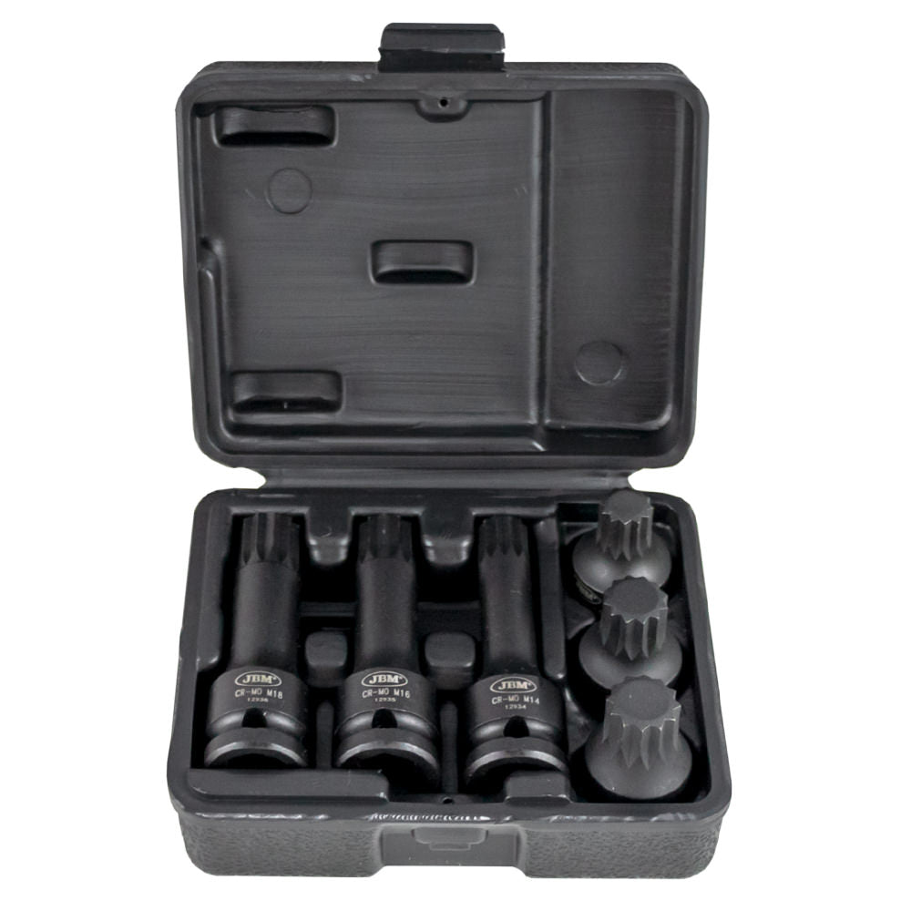 6 PIECE 1/2" XZN IMPACT SOCKET AND BIT SET