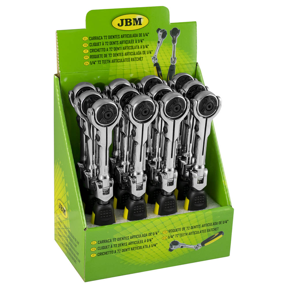 1/4" SHORT HINGED 72-TEETH RATCHET 172MM