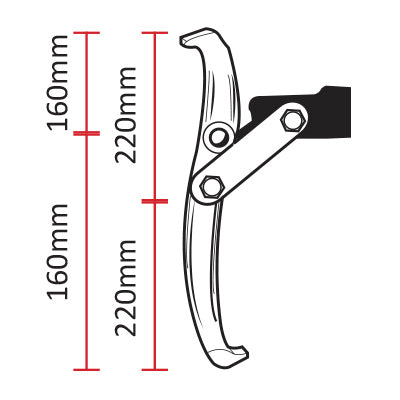 THREE ARMS EXTRACTOR 95-200MM