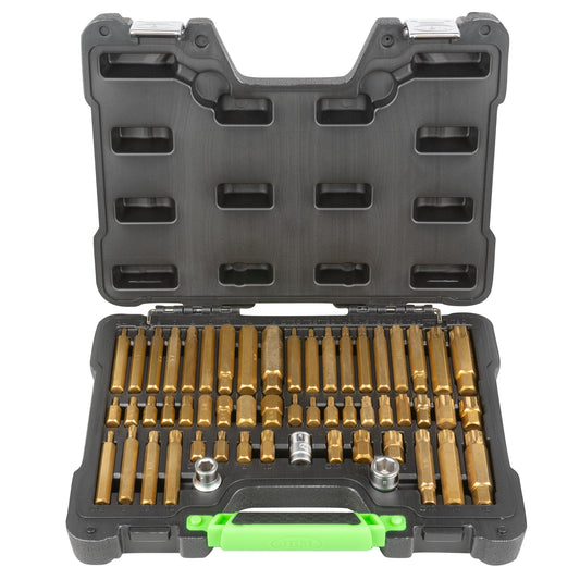 55 PIECES MECHANICS BIT SET HEX, 12-POINT, TORX, AND RIBE (HEAVY DUTY)