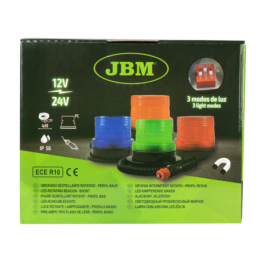 LOW PROFILE LED FLASHING ROTATING BEACON - AMBER