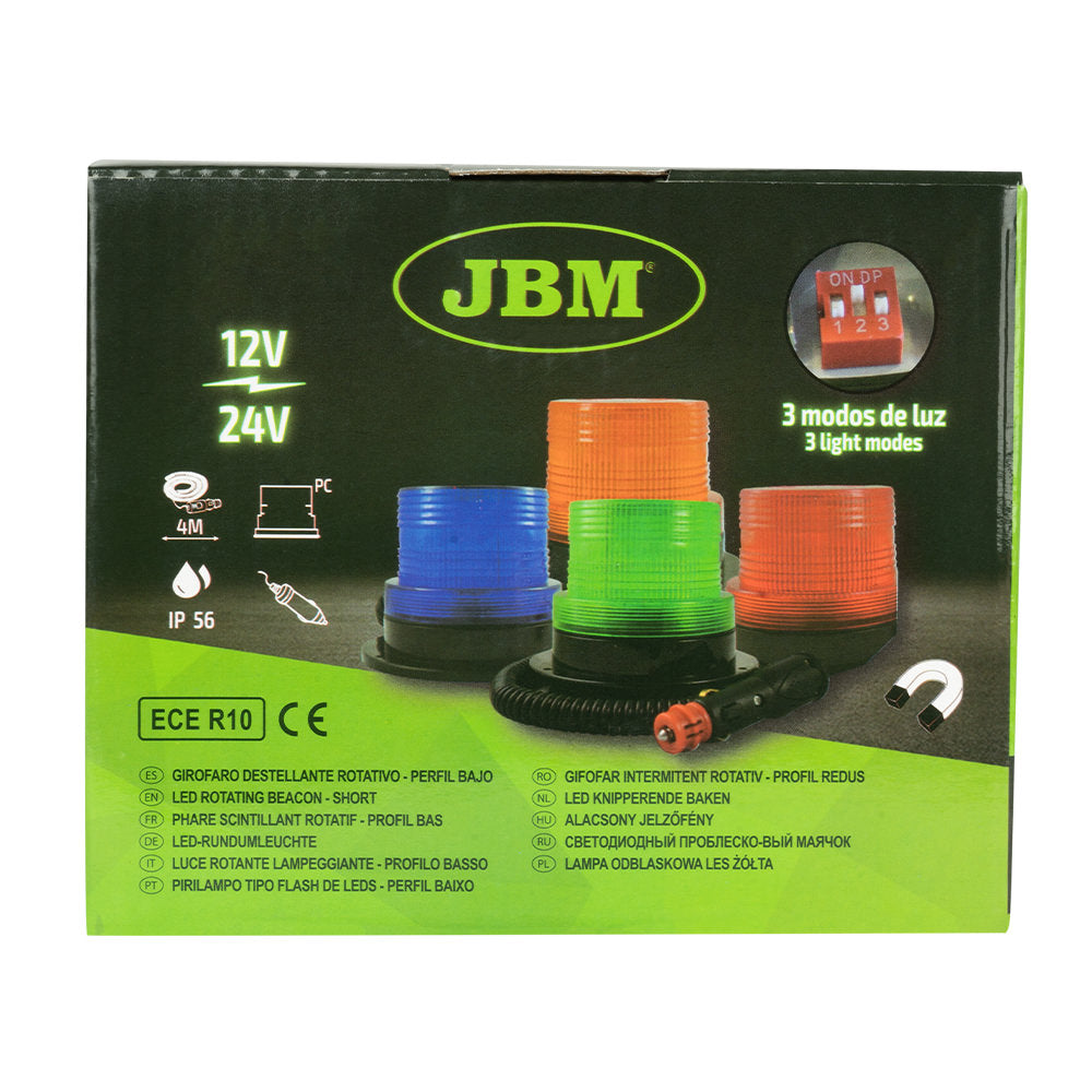 LOW PROFILE LED FLASHING ROTATING BEACON - BLUE