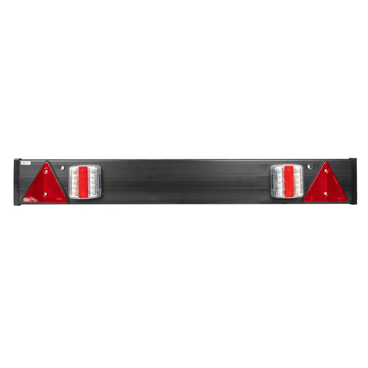 TRAILER TOWING BAR  WITH 2 REAR LIGHTS AN 2 TRIANGULAR REFLECTORS 1100X140MM