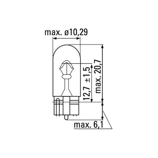 OBN WEDGE LAMP 12V 3W T10