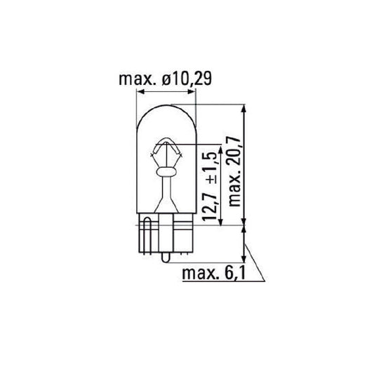 OBN WEDGE LAMP 12V 5W T10