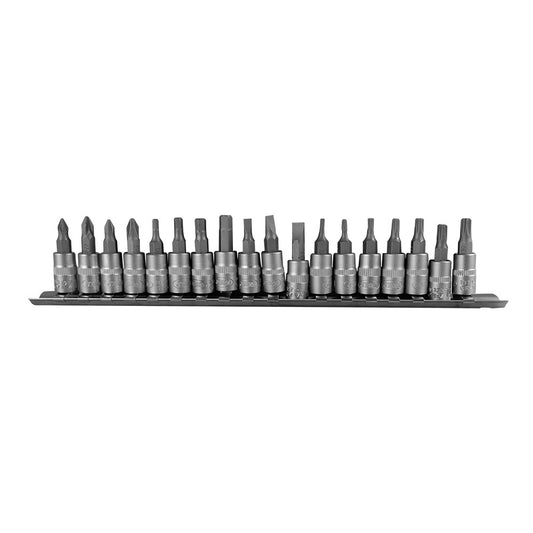 18 PIECES BIT SOCKET SET 1/4"
