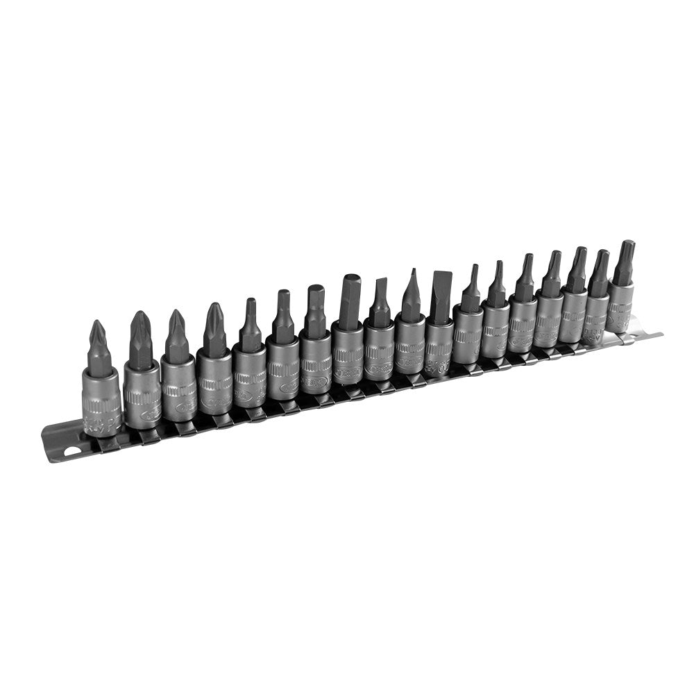 18 PIECES BIT SOCKET SET 1/4"