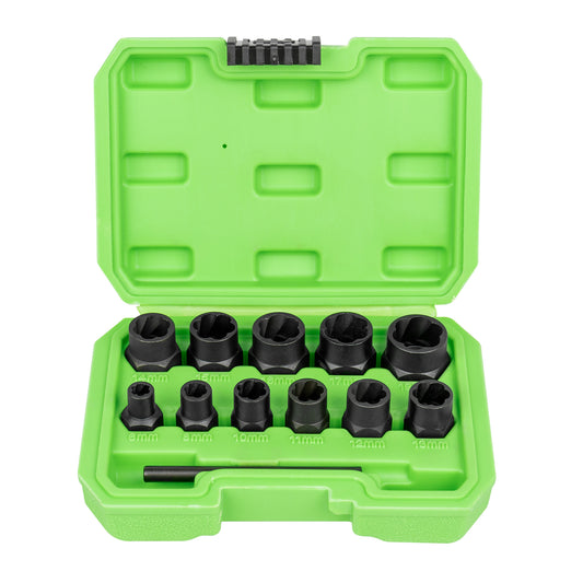 SET OF 6 3/8" TWIST SOCKETS FOR REMOVAL OF SAFETY SCREW/NUTS