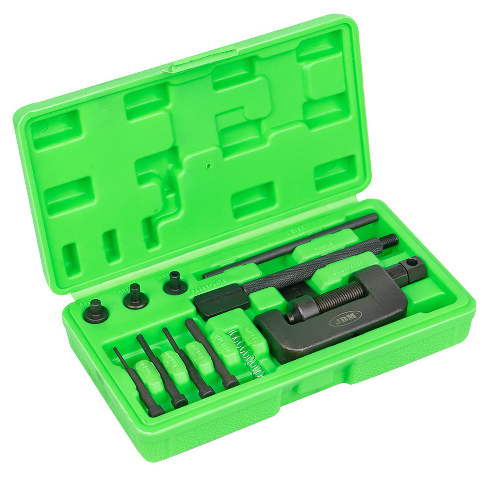 SEPARATING AND RIVETING TOOL FOR MOTORBIKE CHAINS