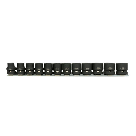 12 PIECE 1/2" LOW PROFILE HEXAGONAL IMPACT SOCKET SET