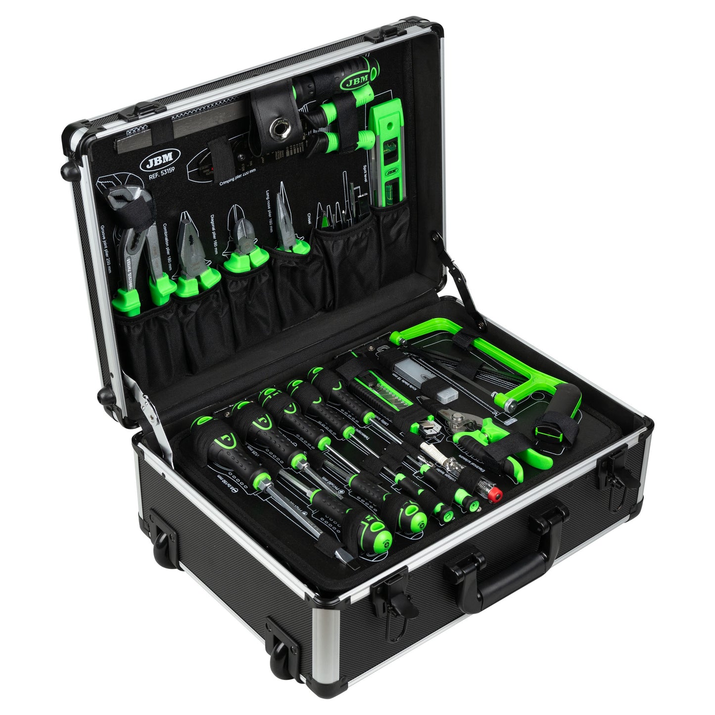 159 PIECES ALUMINIUM TOOL CASE  - ZINC FINISH