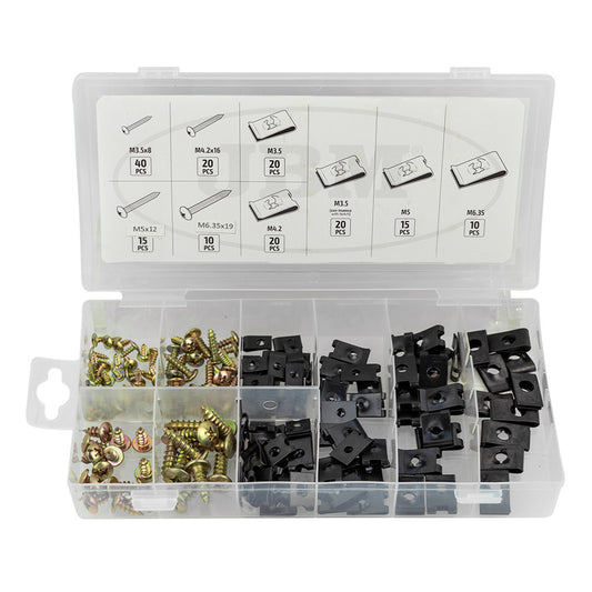 U-CLIP AND SCREW ASSORTMENT 170PCS