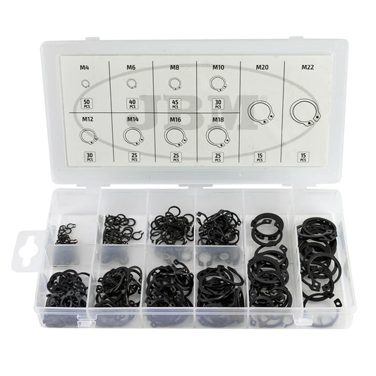 EXTERNAL SNAP RING ASSORTMENT 300PCS