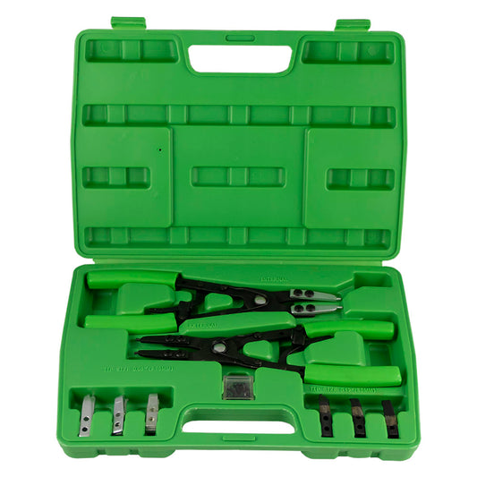 CIRCLIP PLIER SET WITH 16 REPLACEMENT TIPS IN CASE