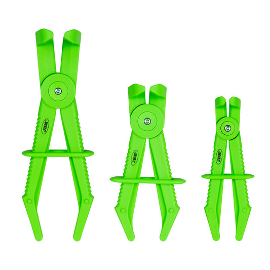 SET OF 3 FLEXIBLE HOSE CLAMPS WITH ANGLED JAWS