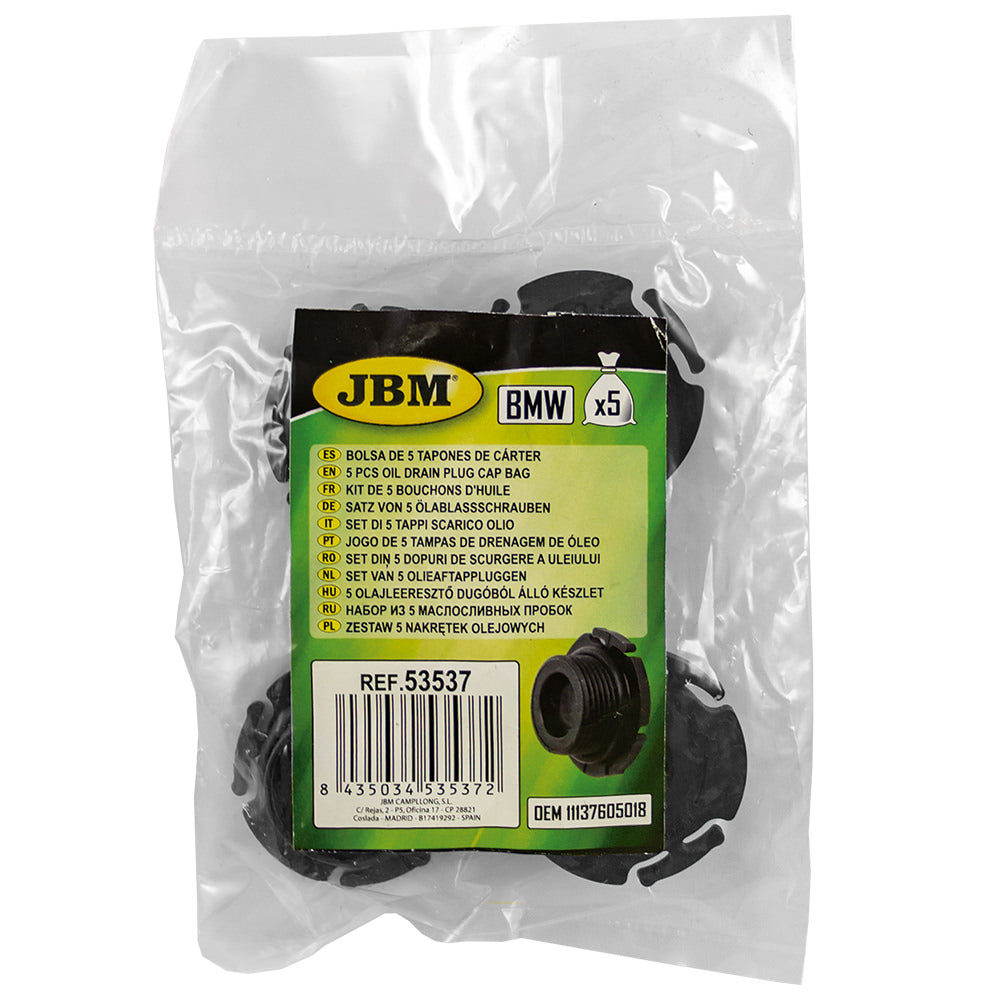 5 PCS OIL DRAIN PLUG CAP BAG (BMW)