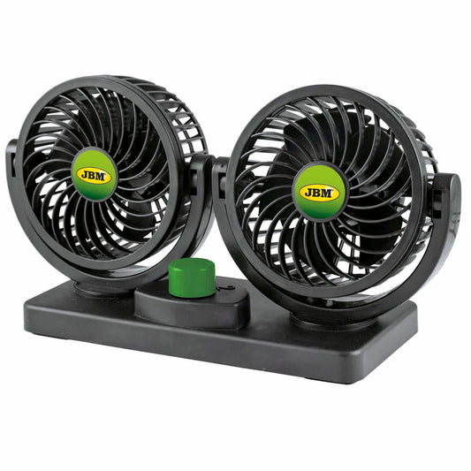 4" DOUBLE HEADED CAR FAN - 12V