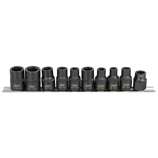 SET OF 10  1/2" SPECIALIST AUTOMOTIVE IMPACT SOCKETS