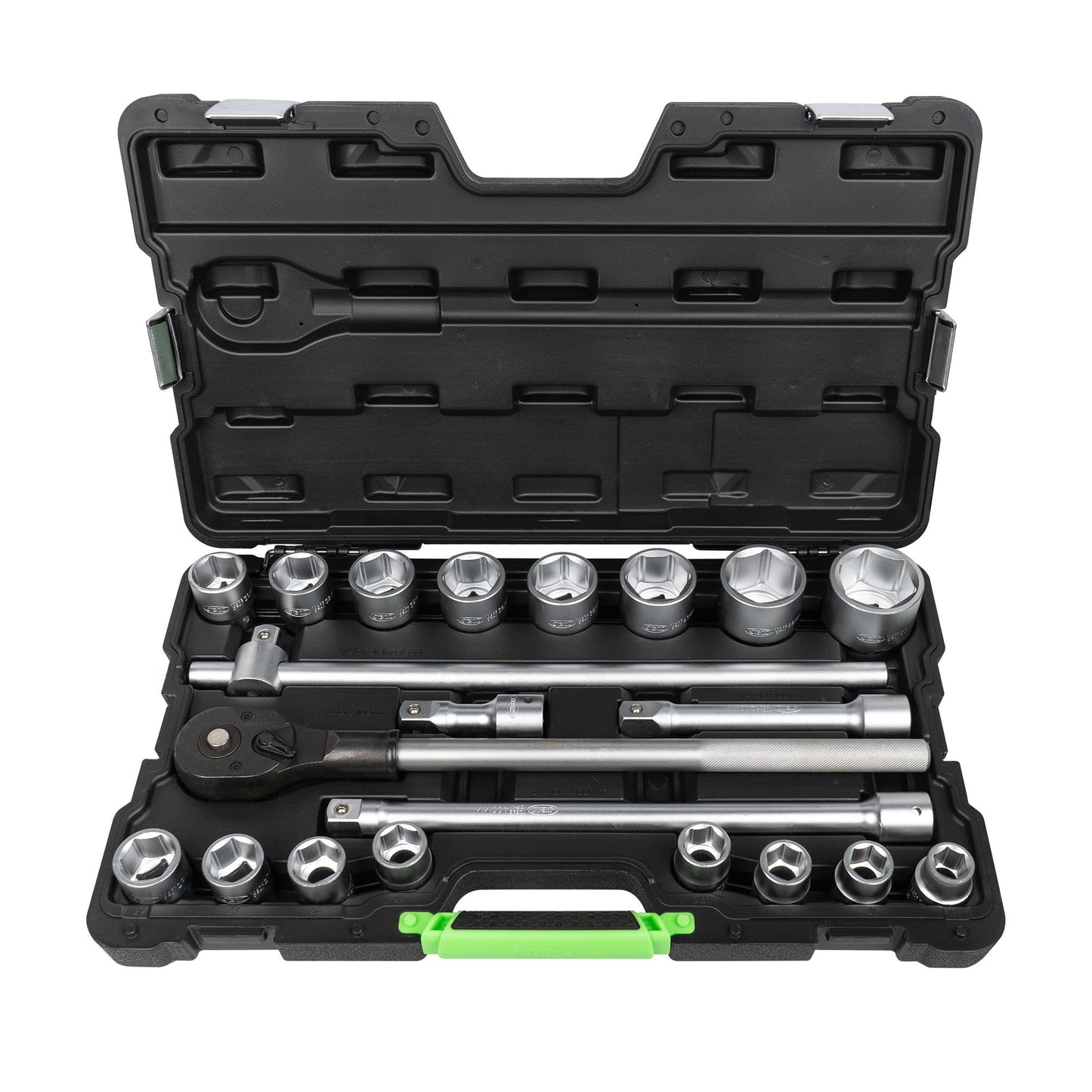 21 PIECES TOOL CASE WITH 3/4" HEX SOCKETS - ZINC FINISH