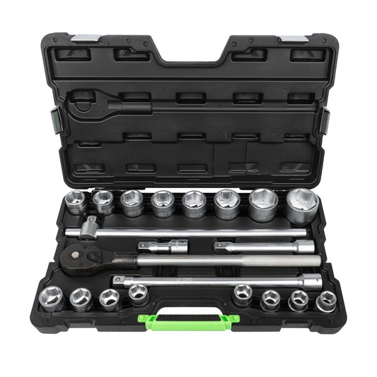 21 PIECES TOOL CASE WITH 3/4" HEX SOCKETS - ZINC FINISH